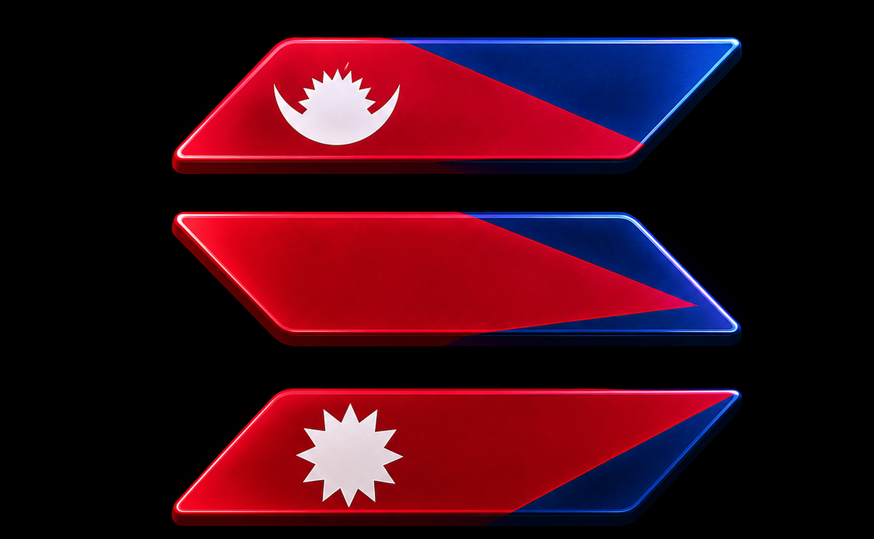 SOL STRONG emblem in Nepal flag colors